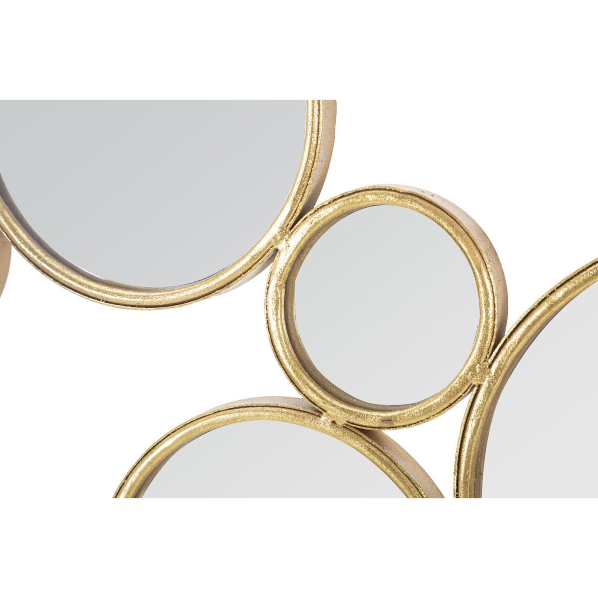 Voir la diapositive 4 : Paris Prix Décoration murale en métal  miroirs ronds  100cm or