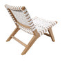 Voir la diapositive 3 : Rendez vous déco Fauteuil de jardin en teck et sangles en tissu blanc-Tao