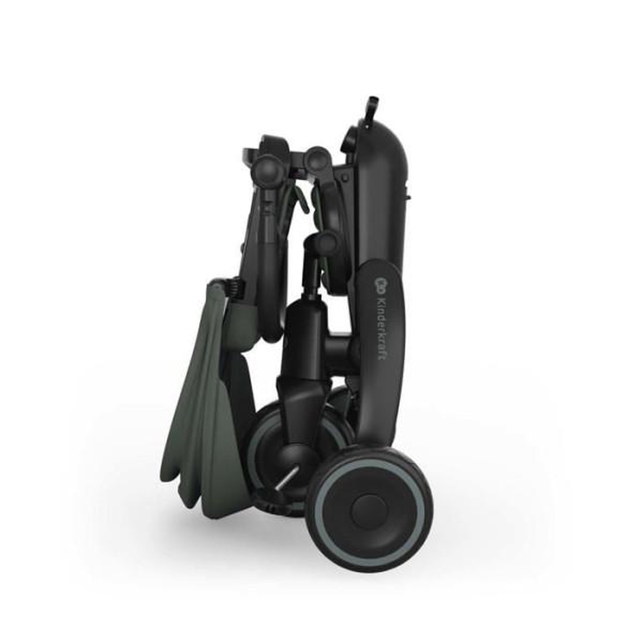 Voir la diapositive 4 : KINDERKRAFT Tricycle Kinderkraft JAZZ 3 évolutif pliable 6 modes siege réversible inclinable canopy UPF50+ poignée parentale Vert