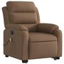 Voir la diapositive 3 : VIDAXL Fauteuil inclinable de massage electrique Marron Tissu