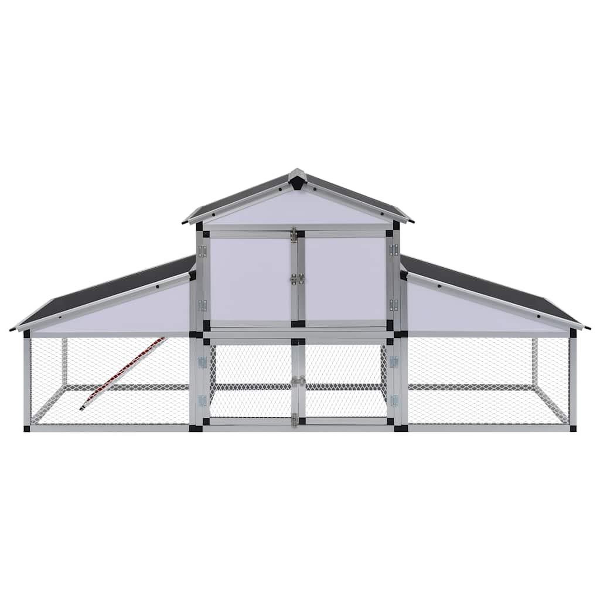 Voir la diapositive 2 : VIDAXL Poulailler avec rampes et nichoir aluminium