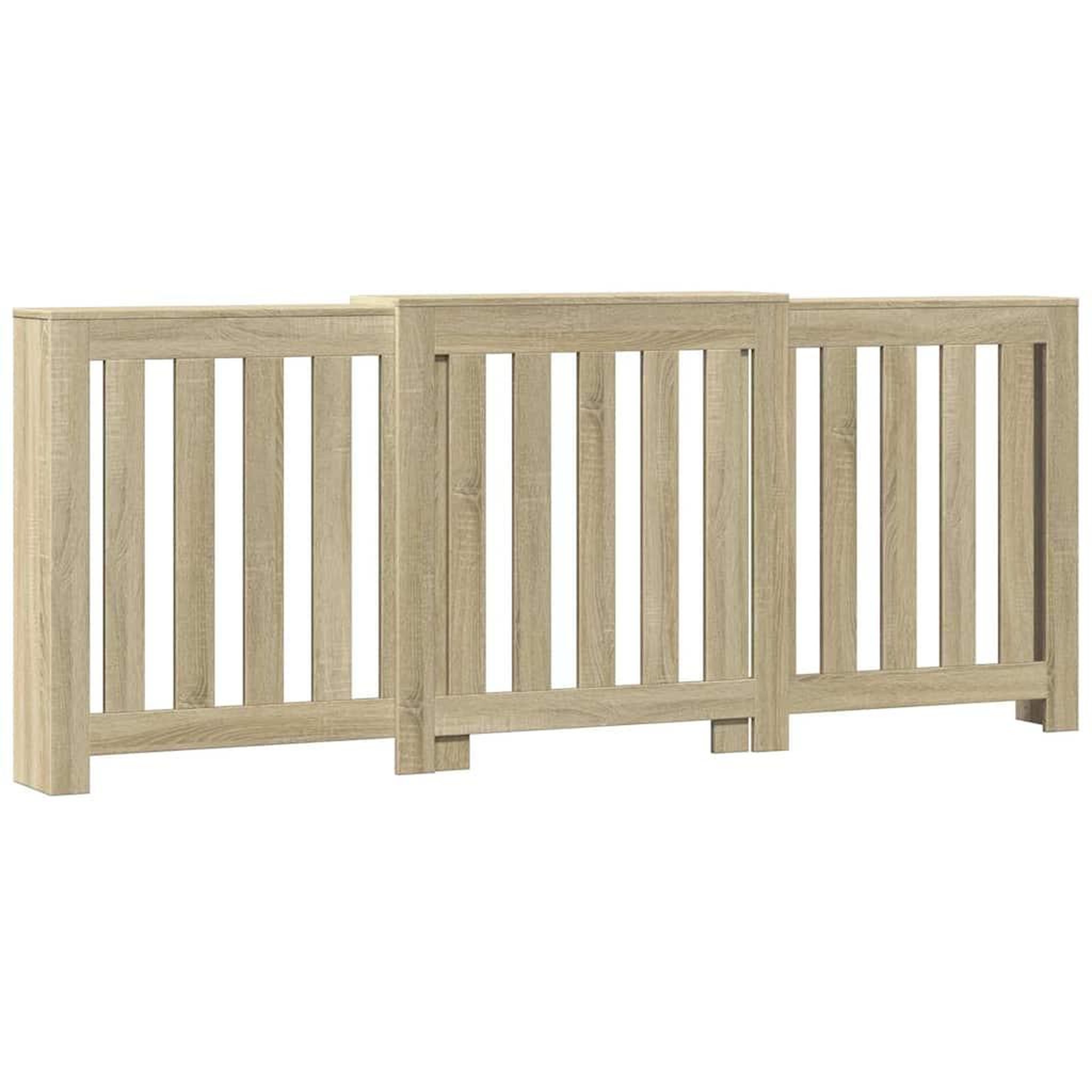 Voir la diapositive 2 : VIDAXL Cache-radiateur chene sonoma 205x21,5x83,5 cm bois d'ingenierie