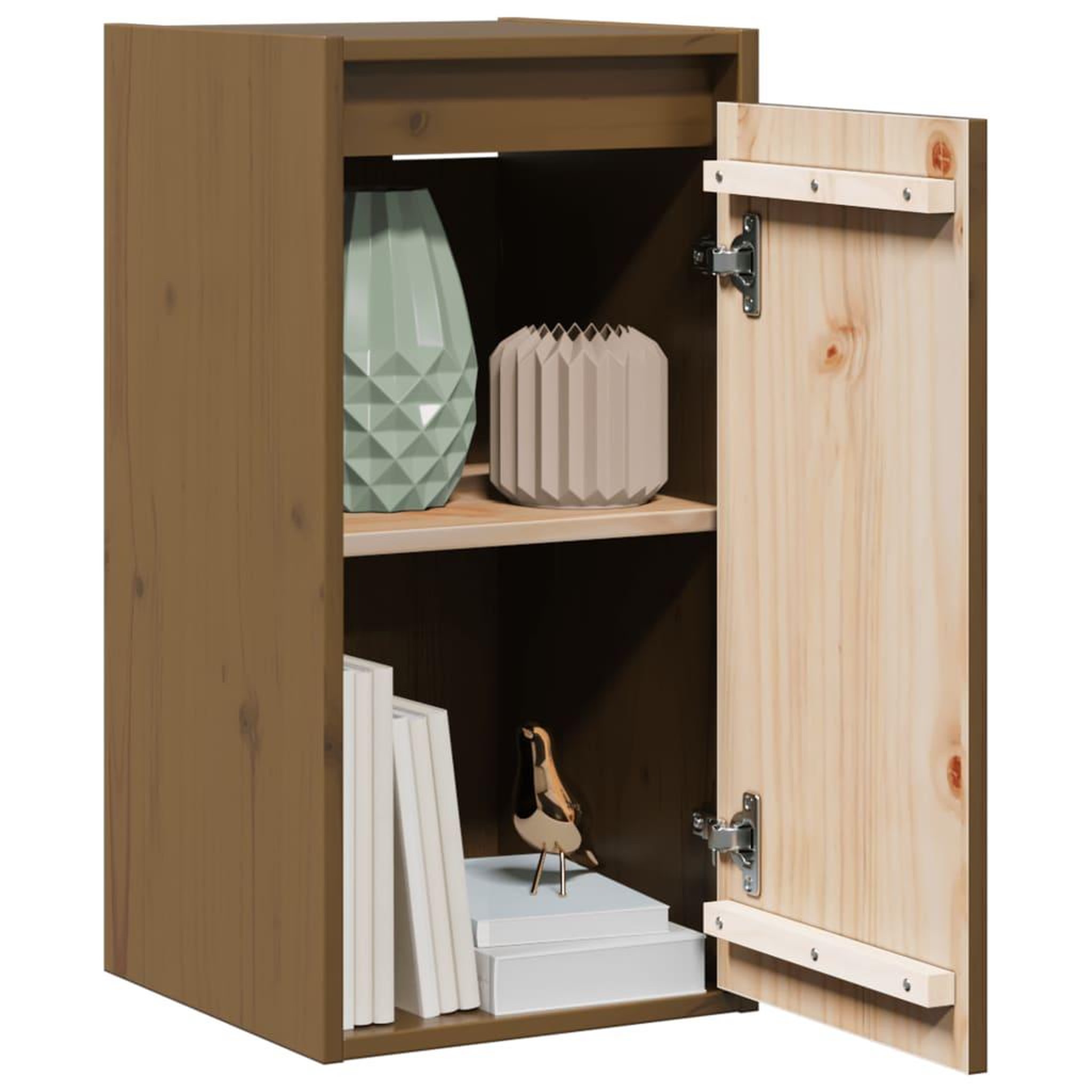 Voir la diapositive 4 : VIDAXL Armoires murales 2pcs Marron miel 30x30x60cm Bois de pin massif