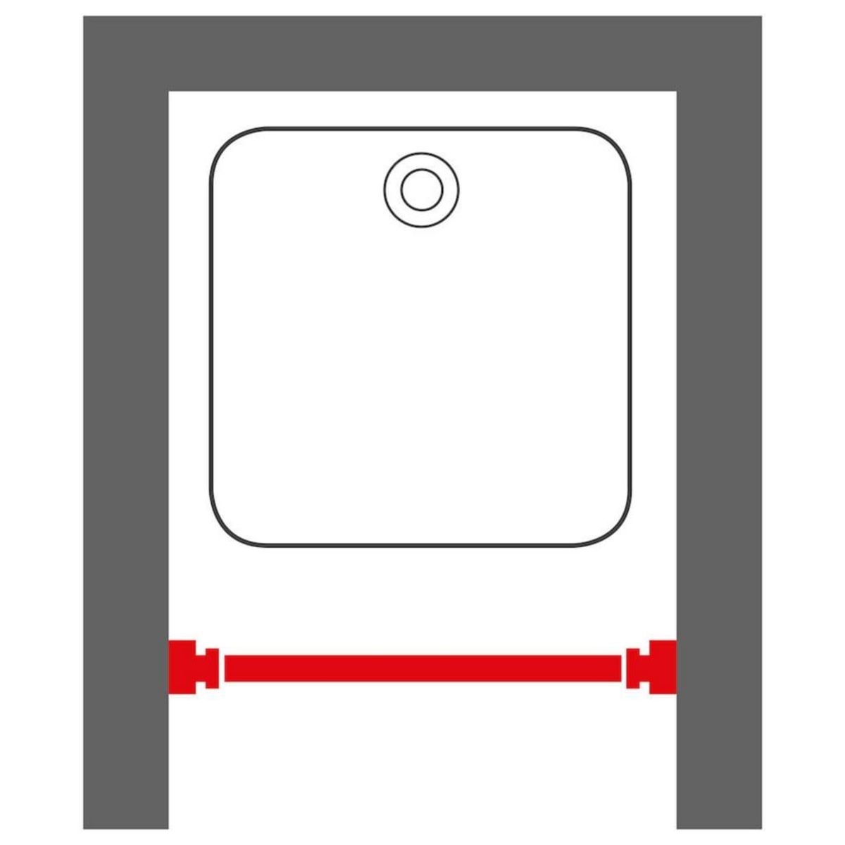 SEALSKIN Sealskin Tringle de rideau de douche telescopique 80-130 cm chrome