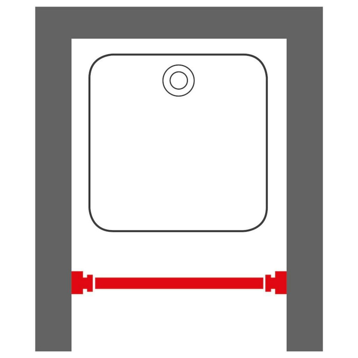 SEALSKIN Sealskin Tringle de rideau de douche telescopique 80-130 cm chrome