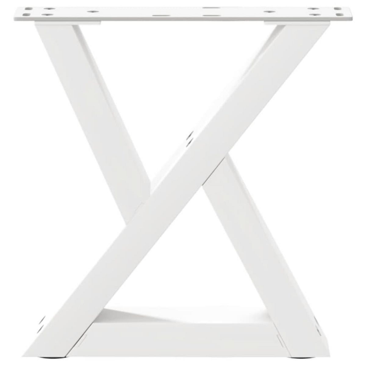 VIDAXL Pieds de table basse 2 pcs blanc 40x(30-31,3) cm acier