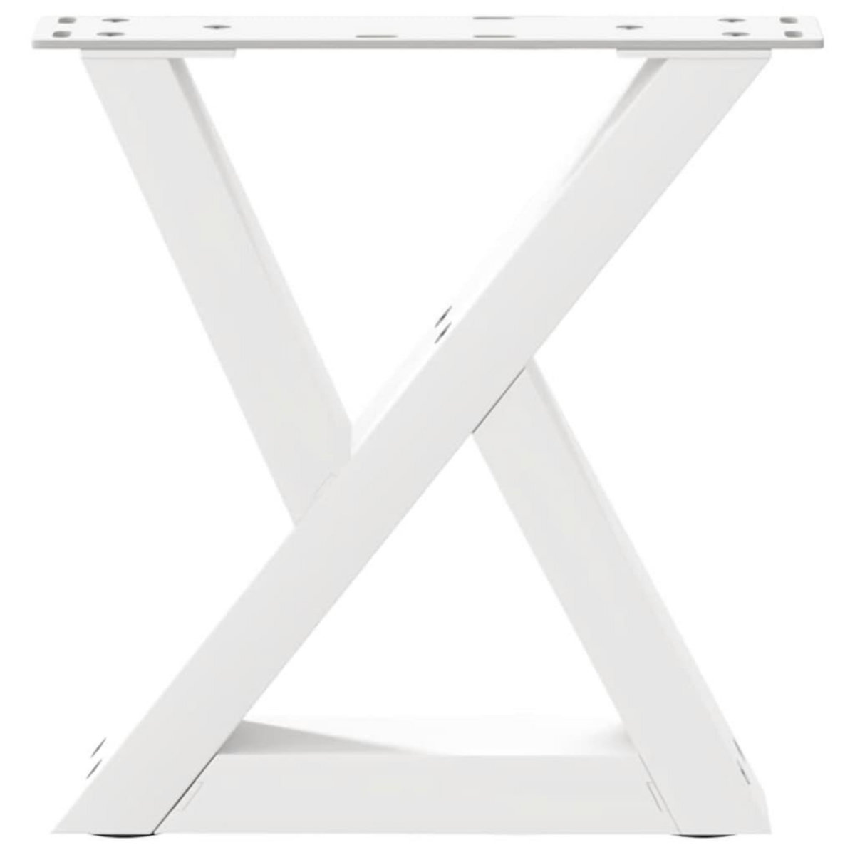 VIDAXL Pieds de table basse 2 pcs blanc 40x(30-31,3) cm acier