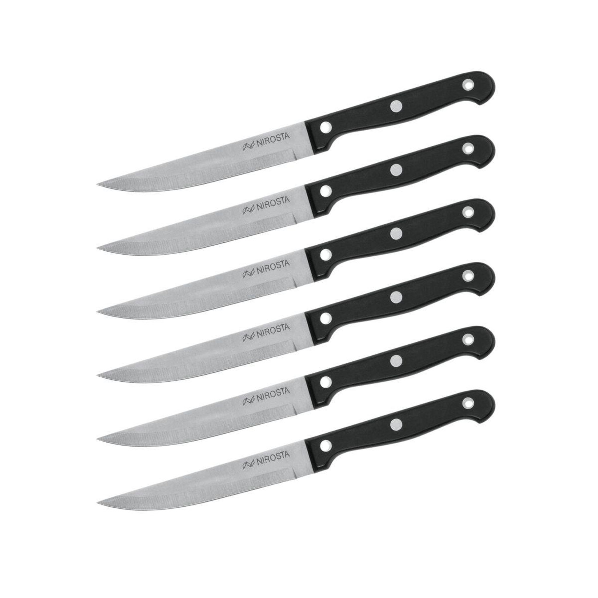 NIROSTA Lot de 6 couteaux à steak Nirosta Mega 21 cm