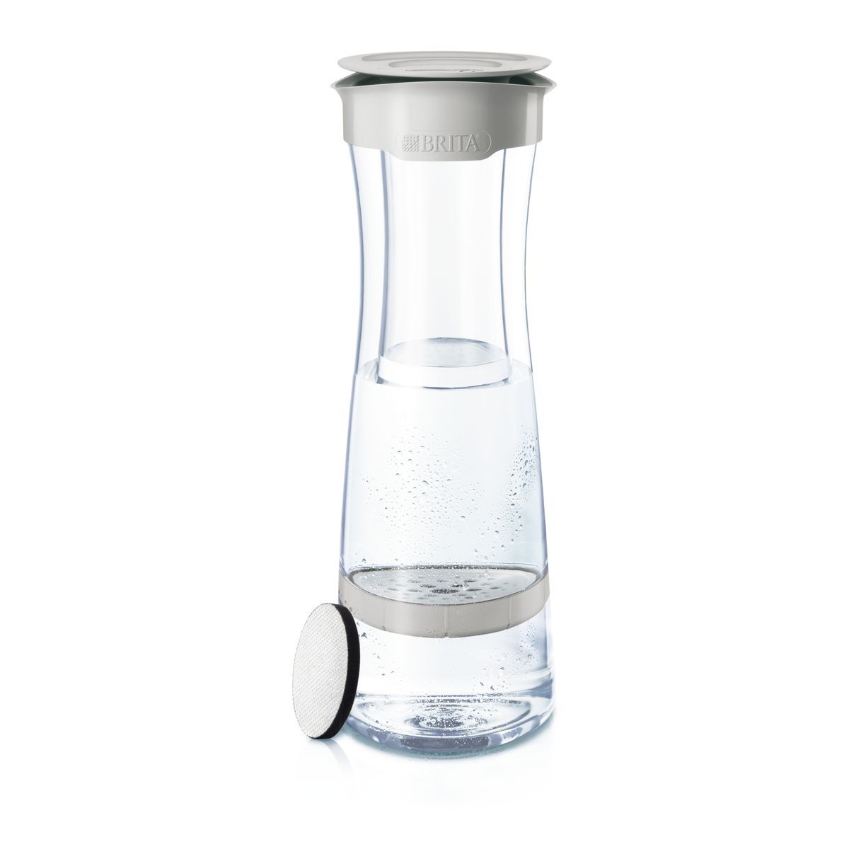 BRITA Bouteille filtrante gris pastel + 1 filtre MicroDisc inclus         