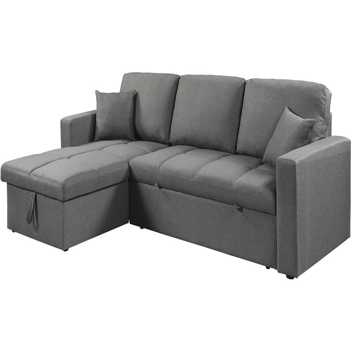 Habitat et Jardin Canapé d'angle convertible/réversible style bubble  Alain  - 3 places - Gris