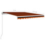 Voir la diapositive 6 : VIDAXL Auvent manuel retractable 300x250 cm Orange et marron