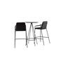 Voir la diapositive 6 : Paris Prix Ensemble Table de Bar & 2 Chaises  Bistro & Tvist  105cm Noir