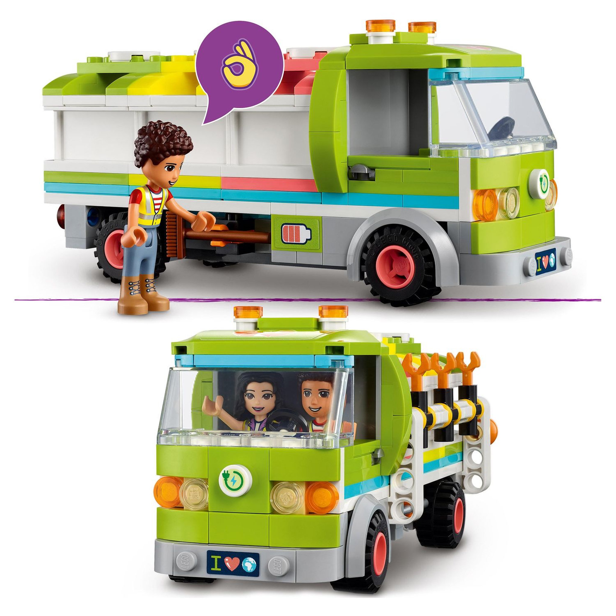Voir la diapositive 5 : LEGO Friends 41712 Le Camion de Recyclage, Jouet Éducatif, avec Mini-poupée Emma