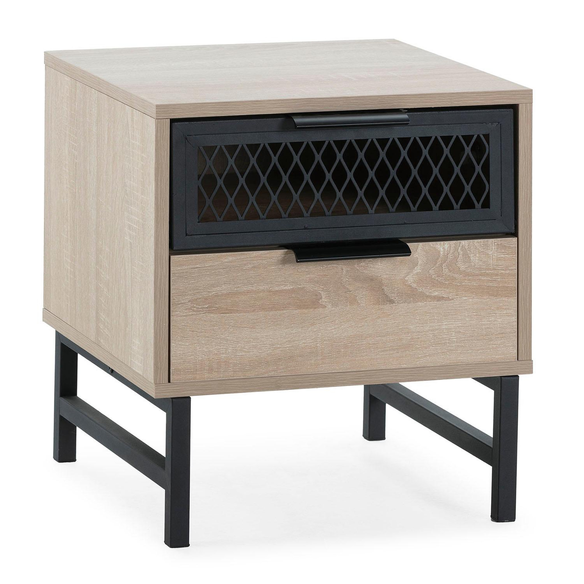 VS VENTA-STOCK Table de chevet Hera 1 porte 1 tiroir coloris bois