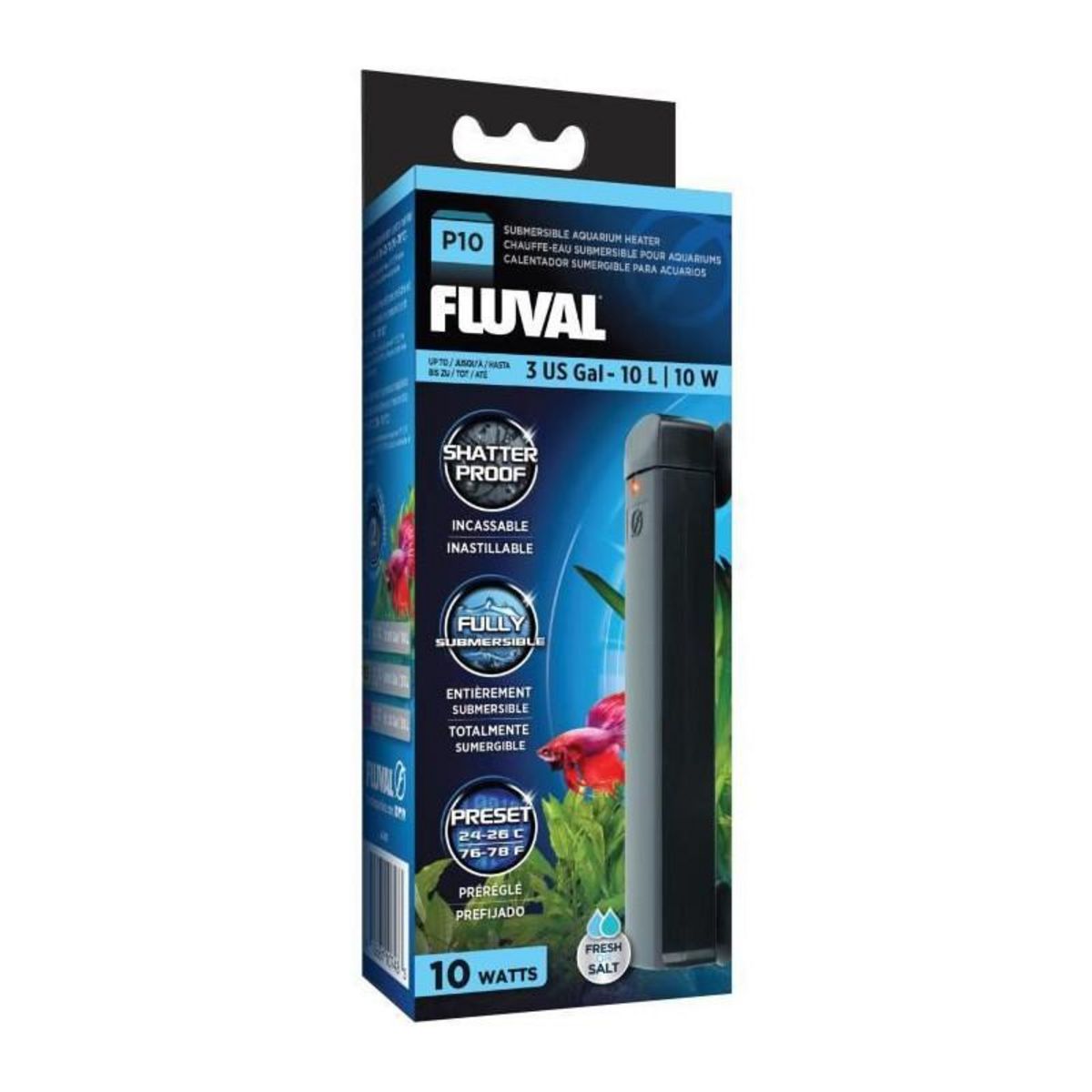 Fluval FLUVAL Chauffe-eau FL P10 Pre-set Aquarium Heater - Pour poisson