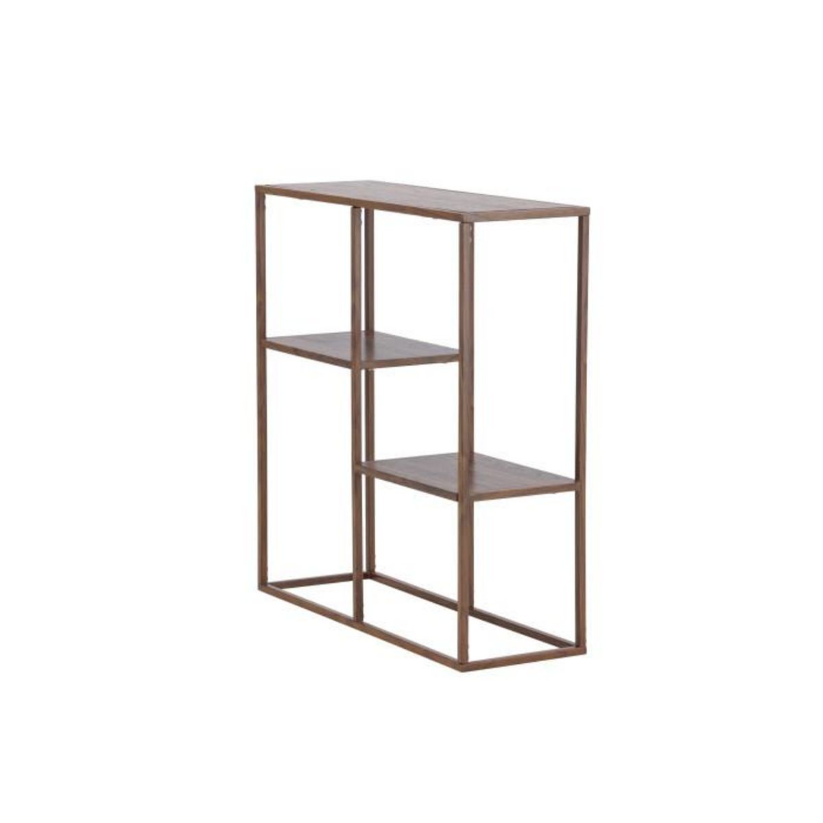 Paris Prix Étagère 3 Niveaux en Métal  Staal  81cm Noyer