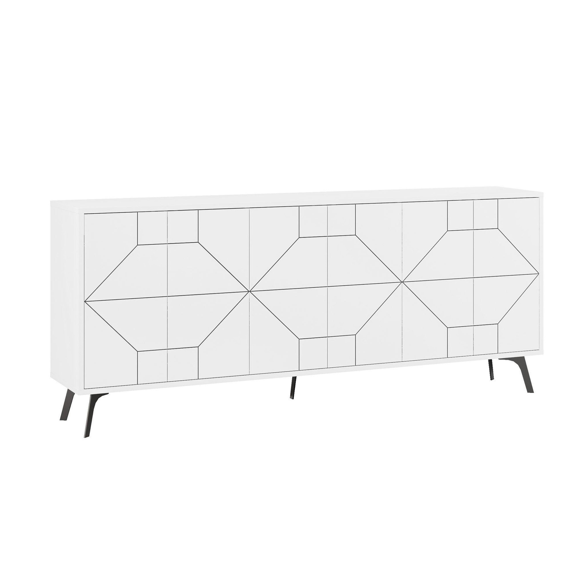 Habitat et Jardin Buffet en bois  dune  - 184 x 35 x 77 cm - blanc
