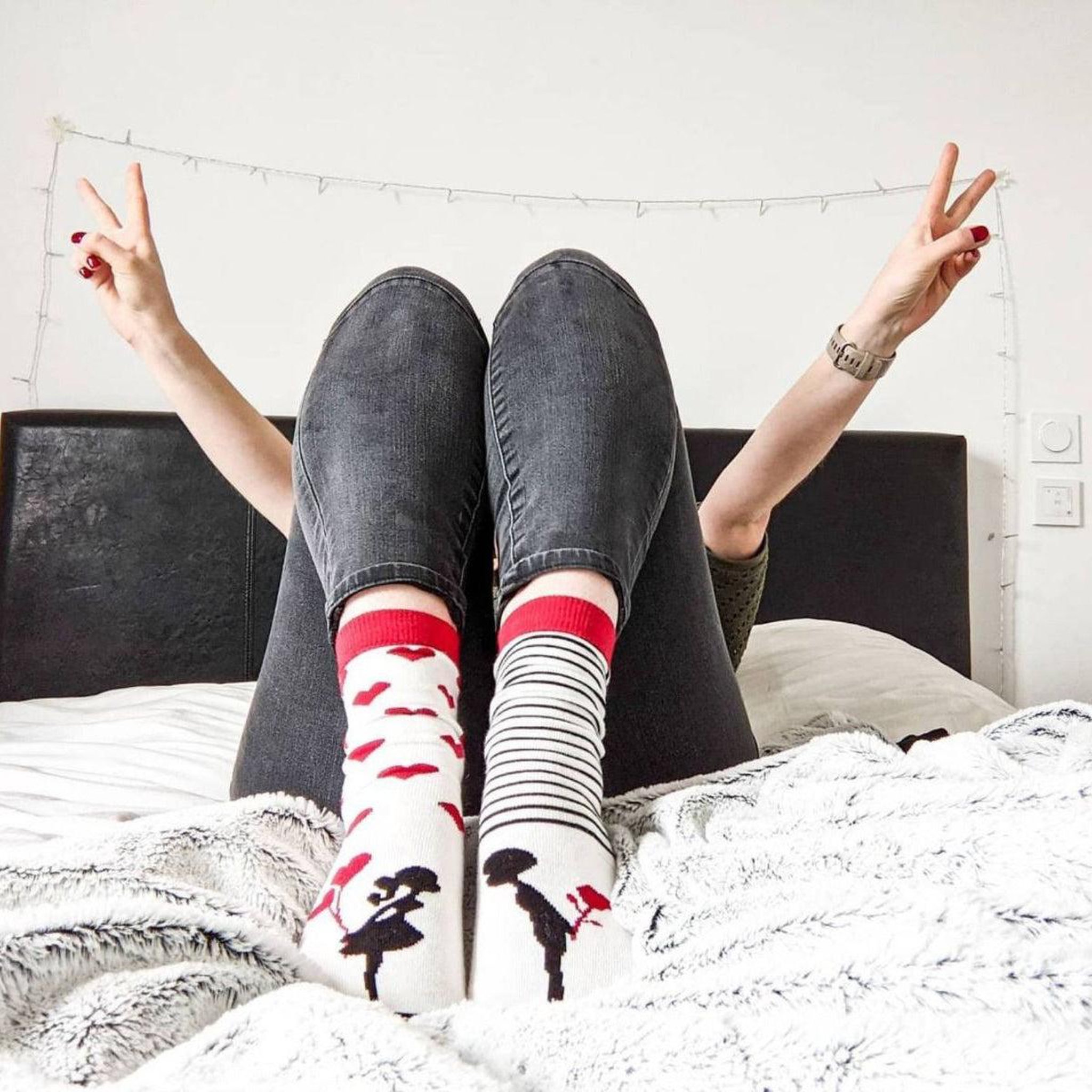 Voir la diapositive 3 : PIRIN HILL Chaussettes coton bio amoureux dépareillées
