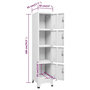 Voir la diapositive 6 : VIDAXL Armoire a casier avec 4 compartiments 38x45x180 cm