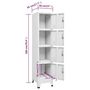 Voir la diapositive 6 : VIDAXL Armoire a casier avec 4 compartiments 38x45x180 cm