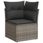 Voir la diapositive 3 : VIDAXL Salon de jardin avec coussins 7 pcs gris resine tressee