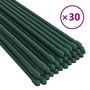 Voir la diapositive 2 : VIDAXL Piquets pour plantes de jardin 30 pcs vert 180 cm acier