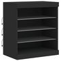 Voir la diapositive 5 : VIDAXL Buffet avec lumieres LED noir 60,5x37x67 cm