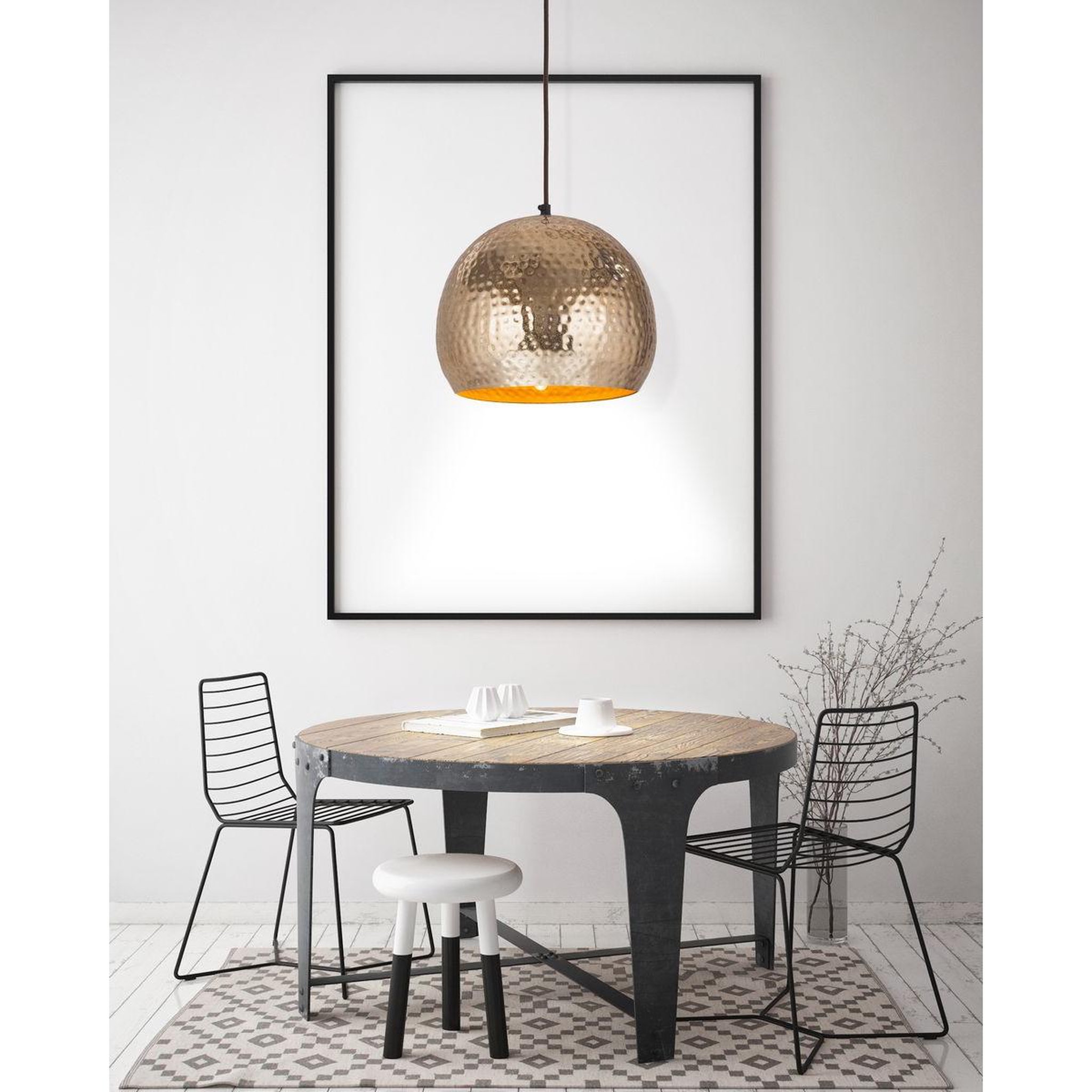 Voir la diapositive 2 : Paris Prix Lampe suspension design  factory style  27cm or