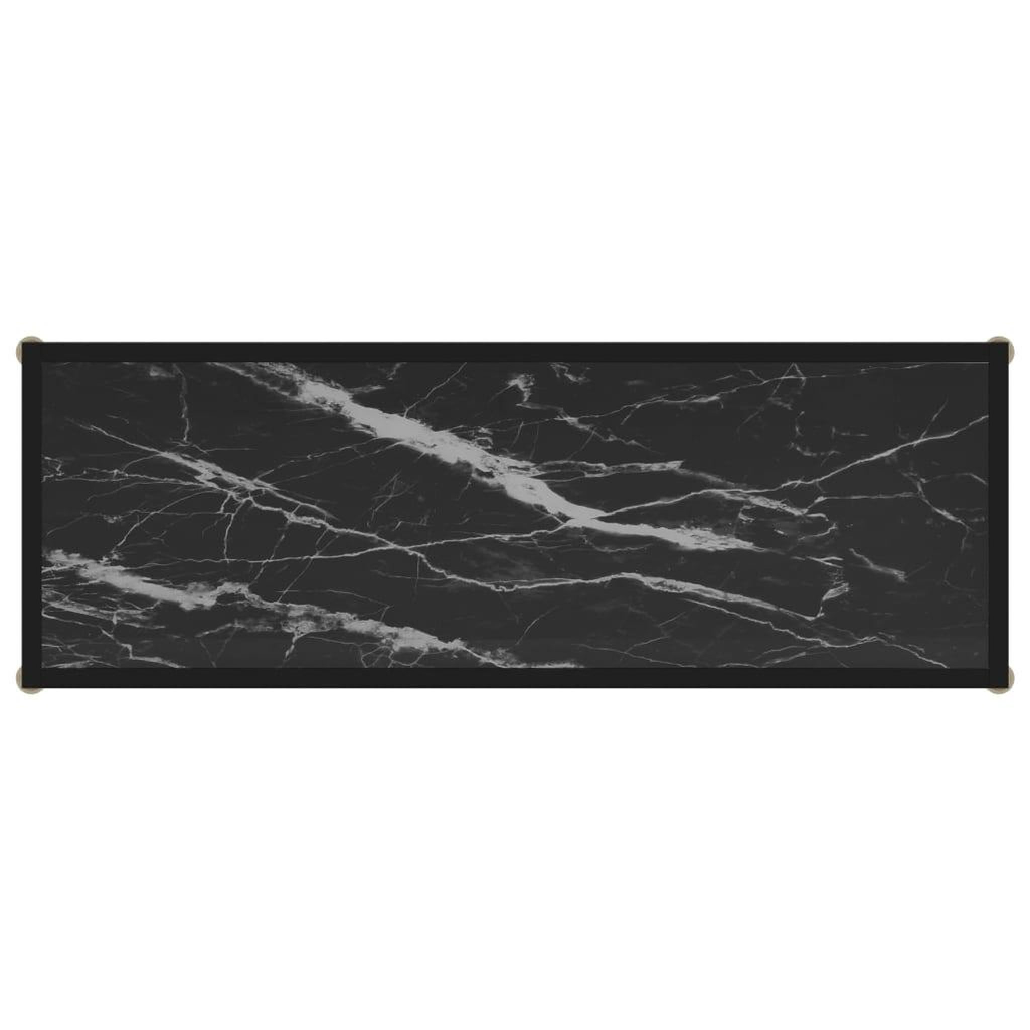 Voir la diapositive 4 : VIDAXL Table console Noir 100x35x75 cm Verre trempe