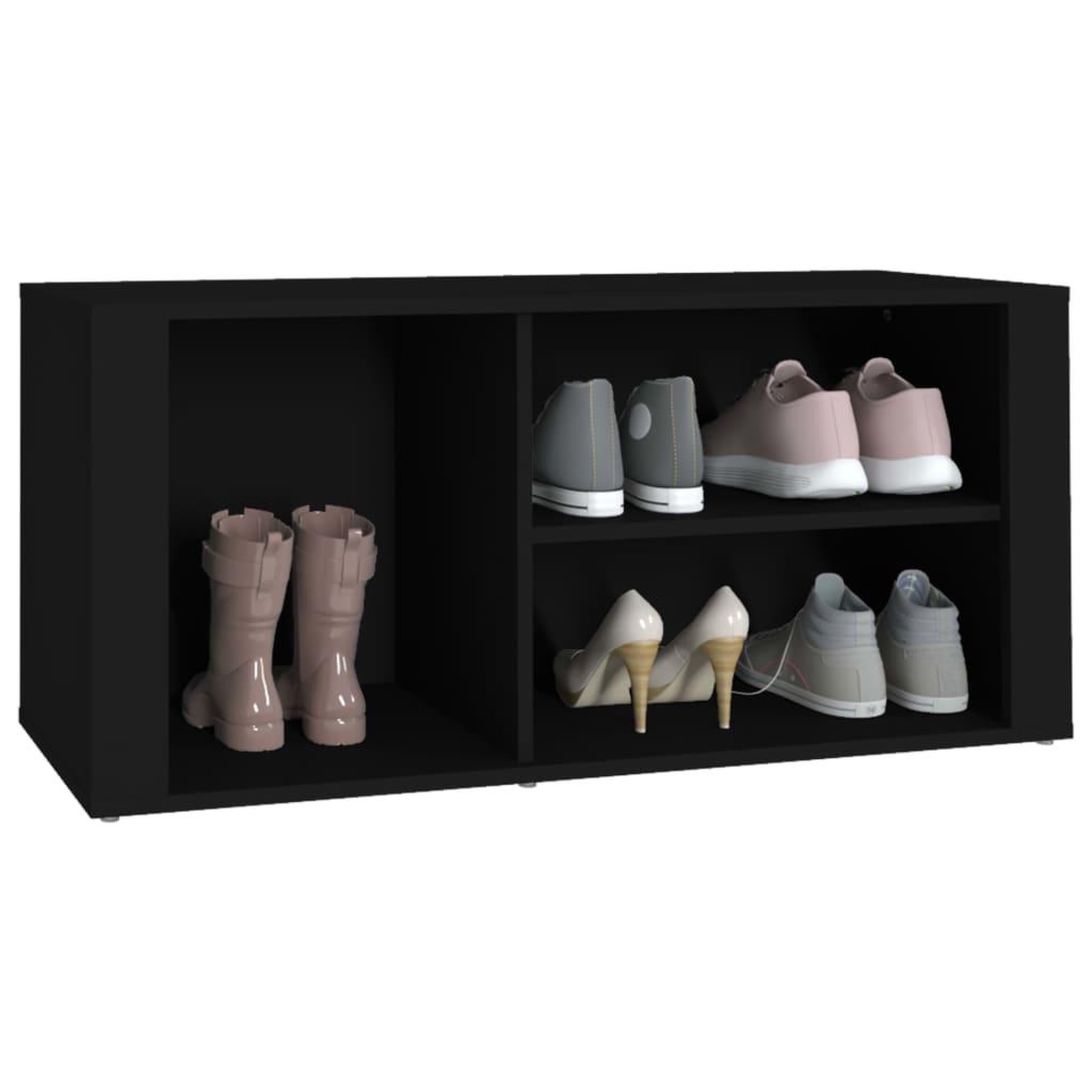 Voir la diapositive 4 : VIDAXL Armoire a chaussures Noir 100x35x45 cm Bois d'ingenierie