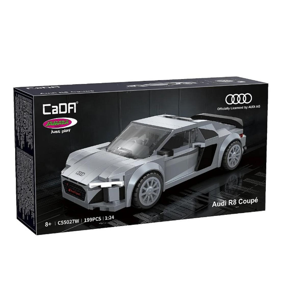 Jamara CaDA Audi R8 Coupé 1:24 gris Bricks