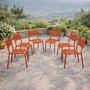 Voir la diapositive 2 : CONCEPT USINE Lot de 6 chaises de jardin empilables terracotta BERGAME