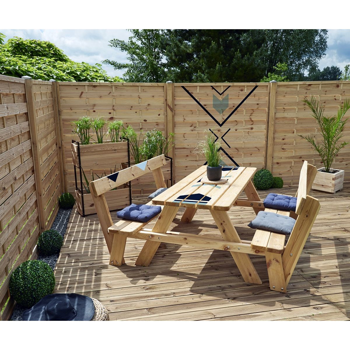 Forest Style Table pique nique 6 personnes MELISSE