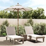 VIDAXL Parasol de jardin avec mat en bois sable 196x231 cm