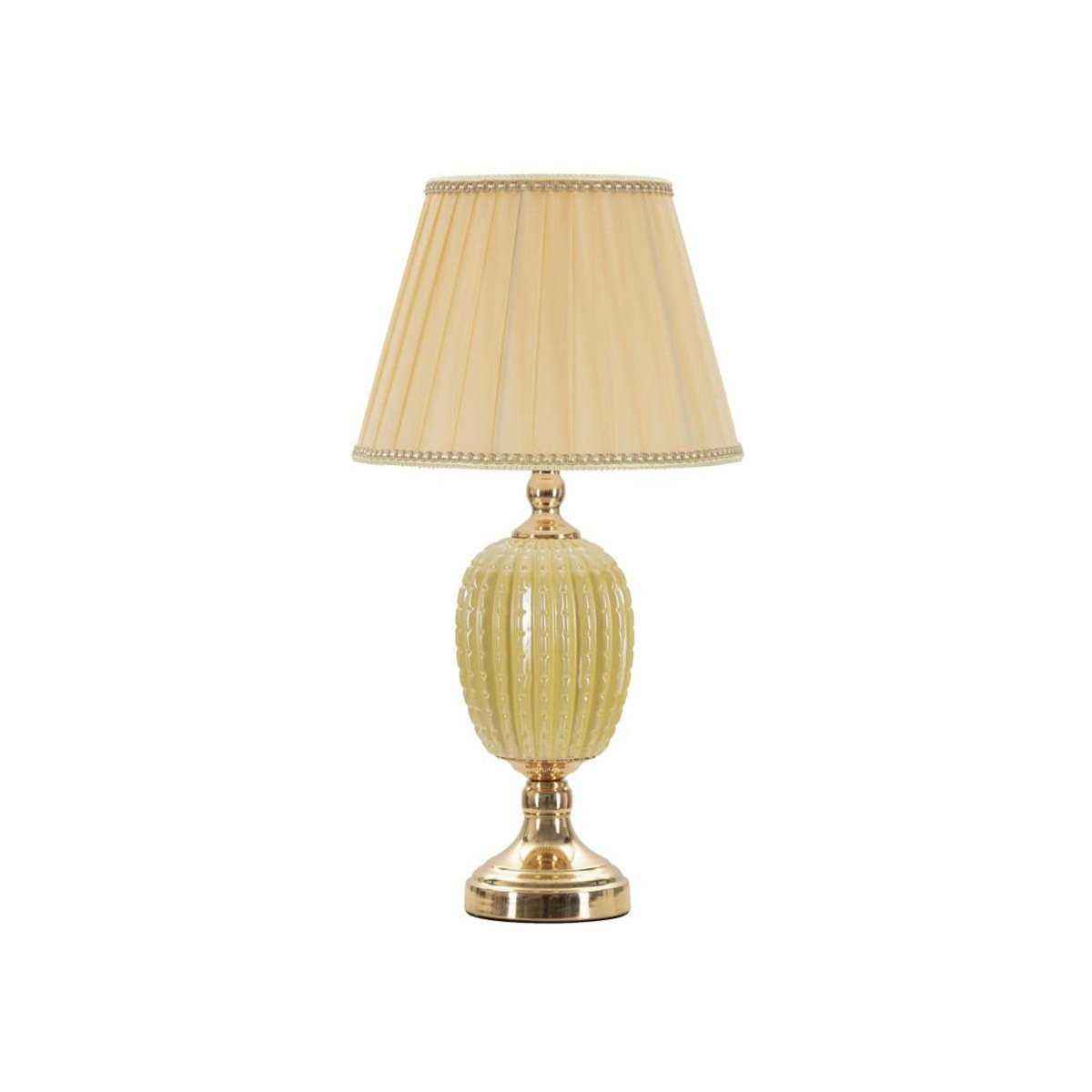 Paris Prix Lampe à Poser en Céramique  Harley  55cm Or & Beige