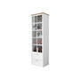 Voir la diapositive 4 : BEST MOBILIER Francesco - vitrine - effet bois et blanc - 2 tiroirs et 1 porte - 201 cm