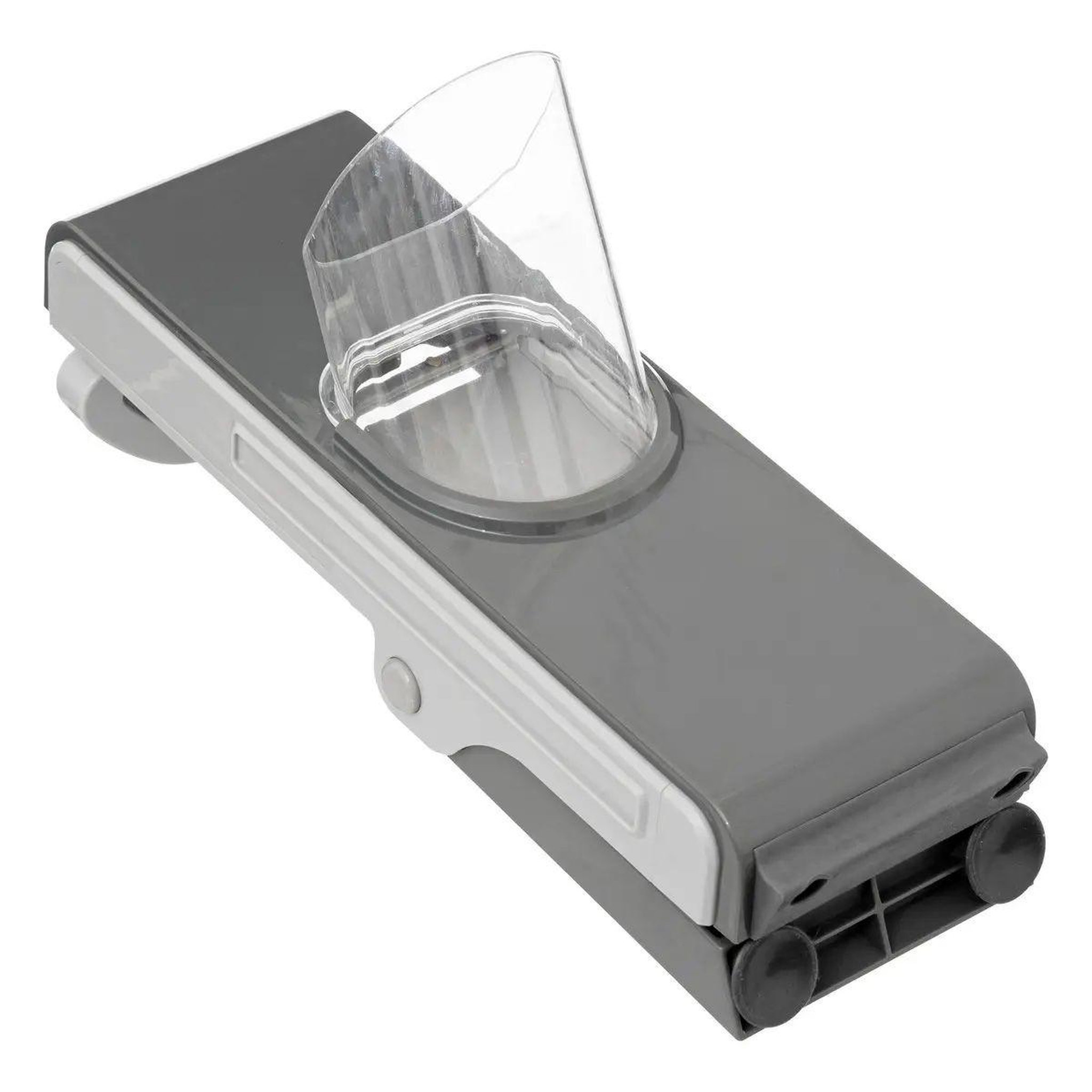 Voir la diapositive 2 : FIVE Mandoline à piston  multidécoupe  26cm gris