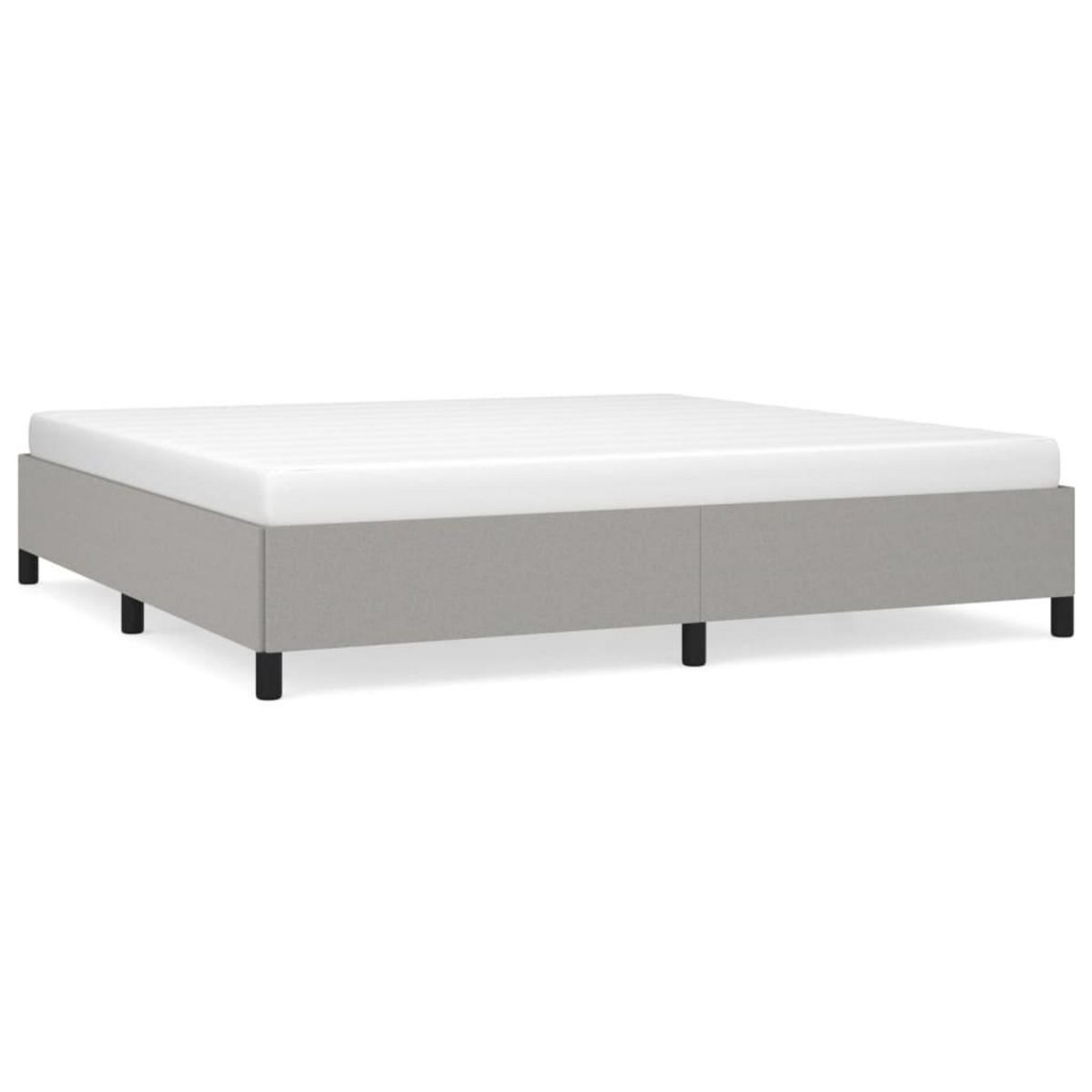 VIDAXL Cadre de lit sans matelas gris clair 200x200 cm tissu