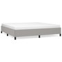 Voir la diapositive 2 : VIDAXL Cadre de lit sans matelas gris clair 200x200 cm tissu