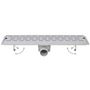 Voir la diapositive 3 : VIDAXL Drain de douche lineaire 2 pcs Vague 730x140mm Acier inoxydable