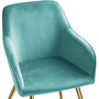 Voir la diapositive 4 : tectake Chaise MARILYN Effet Velours Style Scandinave