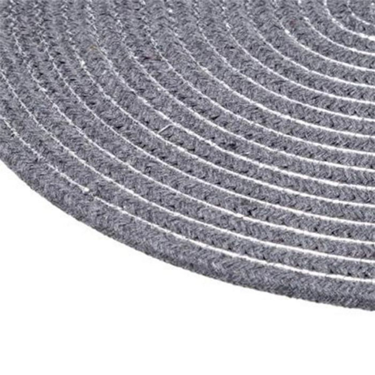 SECRET DE GOURMET Set de Table Rond Déco  Shiny  35cm Gris Foncé