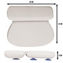 Voir la diapositive 3 : VIVEZEN Coussin, oreiller de bain avec ventouses pour baignoire, Spa, Jacuzzi - Blanc