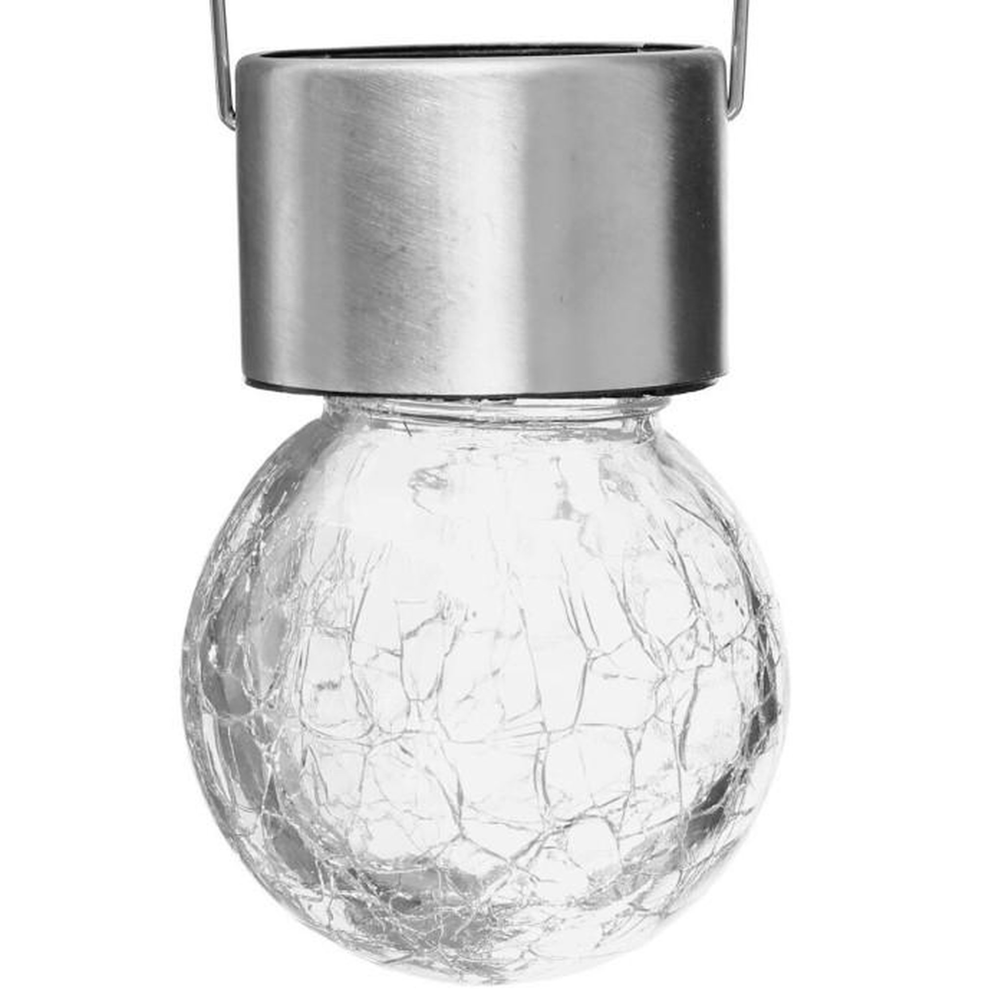 Voir la diapositive 2 : Paris Prix Balise Solaire Suspendue  Craquelé  6cm Argent
