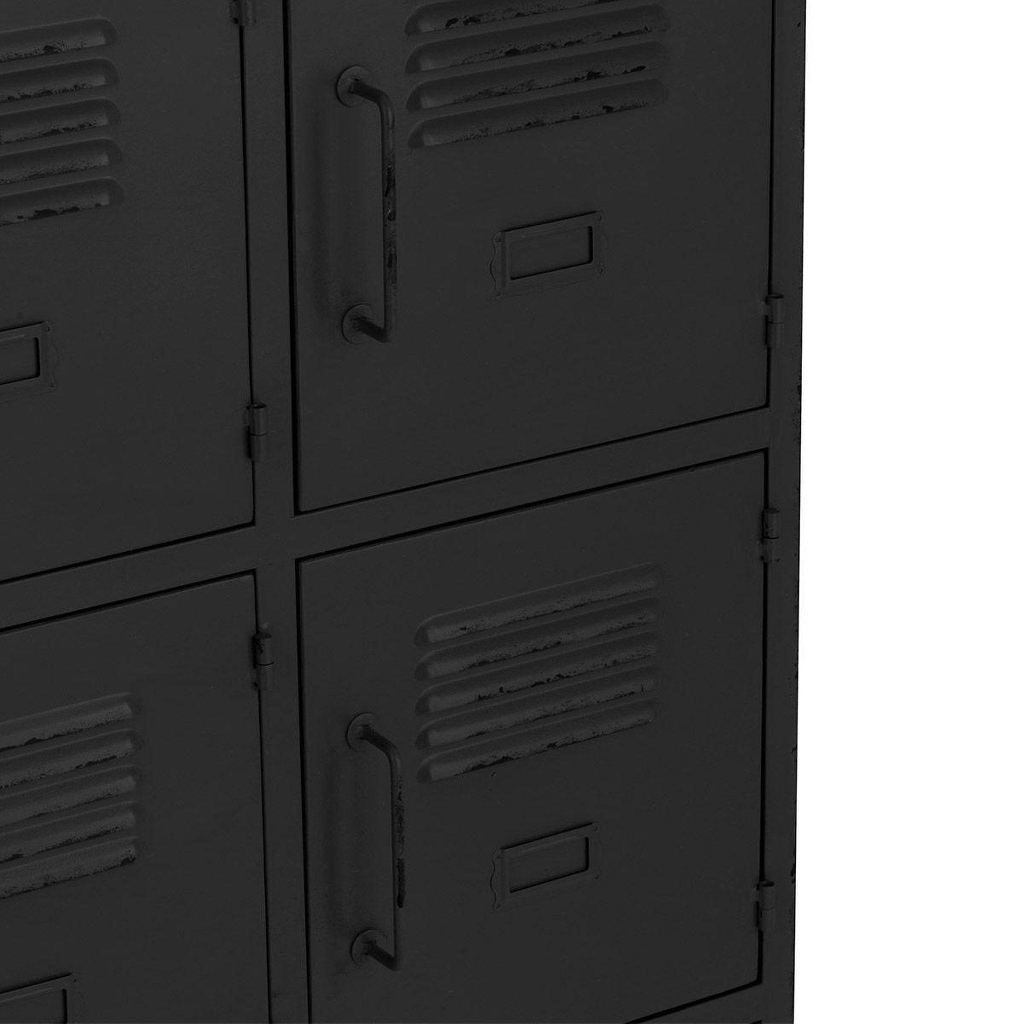 Voir la diapositive 6 : J-LINE Commode 9 portes en métal  popa  113cm noir