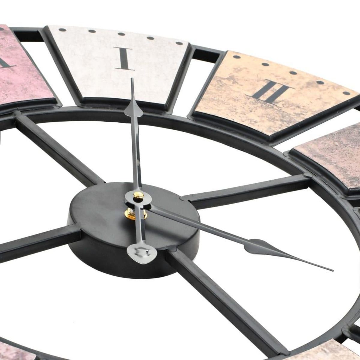 VIDAXL Horloge murale vintage avec mouvement a quartz 60 cm XXL