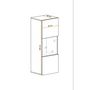 Voir la diapositive 3 : Paris Prix Vitrine LED Murale Design  Fly III  126cm Blanc & Noir