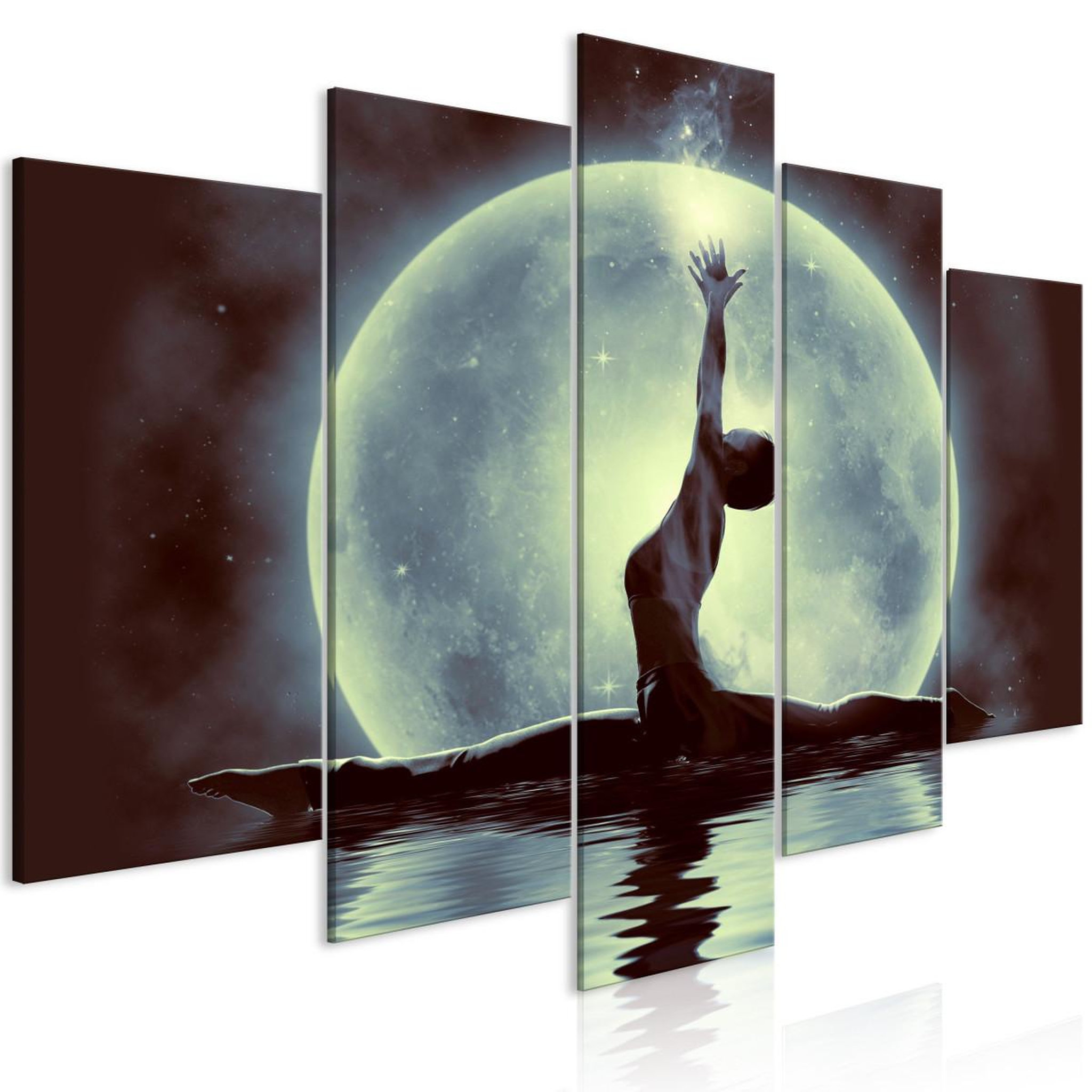 Voir la diapositive 1 : Paris Prix Tableau Imprimé 5 Panneaux  Twine Wide Green