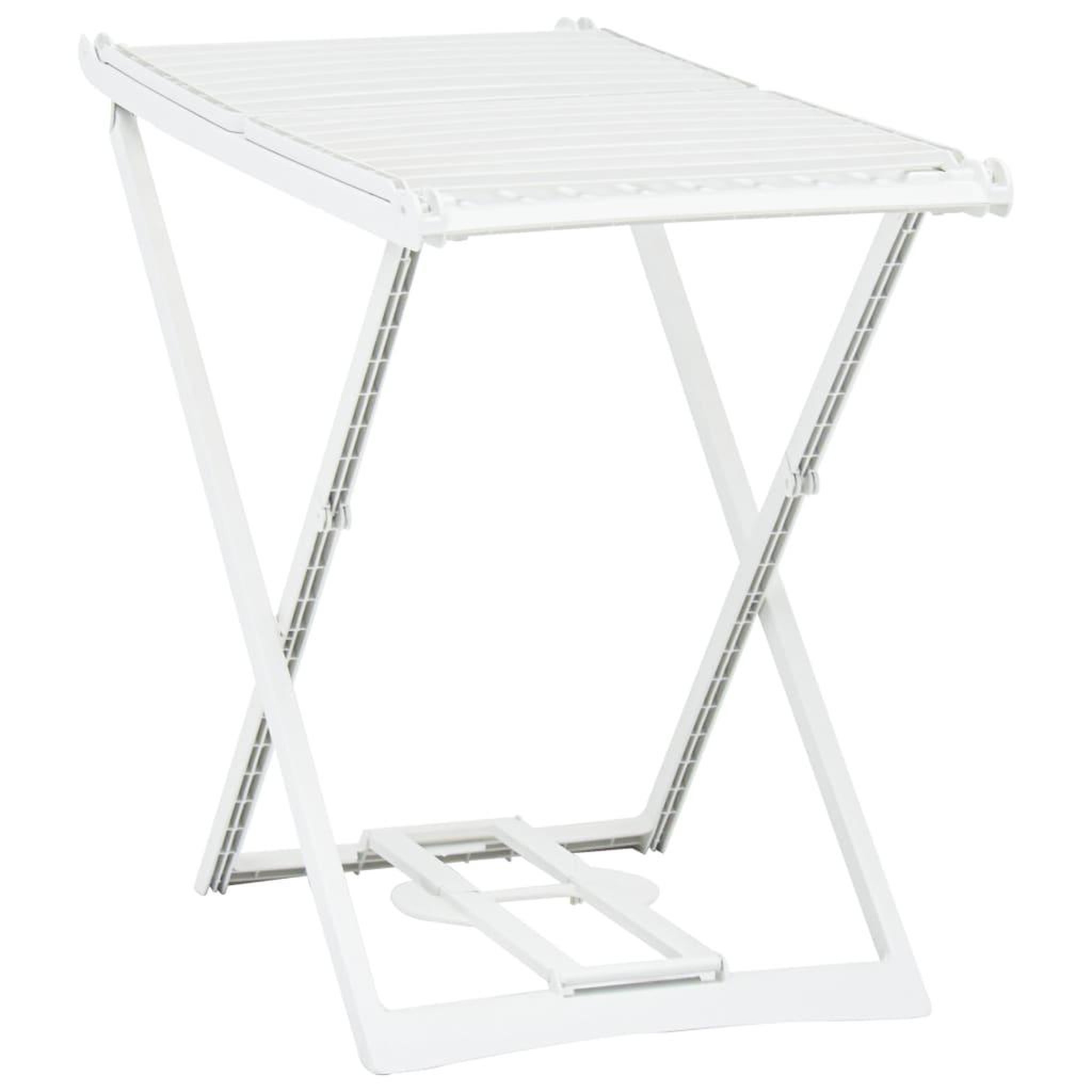 Voir la diapositive 4 : VIDAXL Etendoir a linge pliable Blanc Plastique