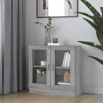 VIDAXL Armoire a vitrine Sonoma gris 82,5x30,5x80 cm Bois d'ingenierie